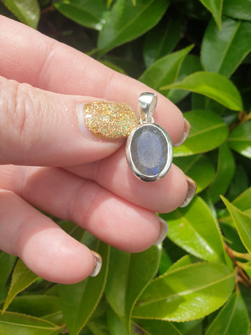 Labradorite | Faceted Sterling Silver Pendant B