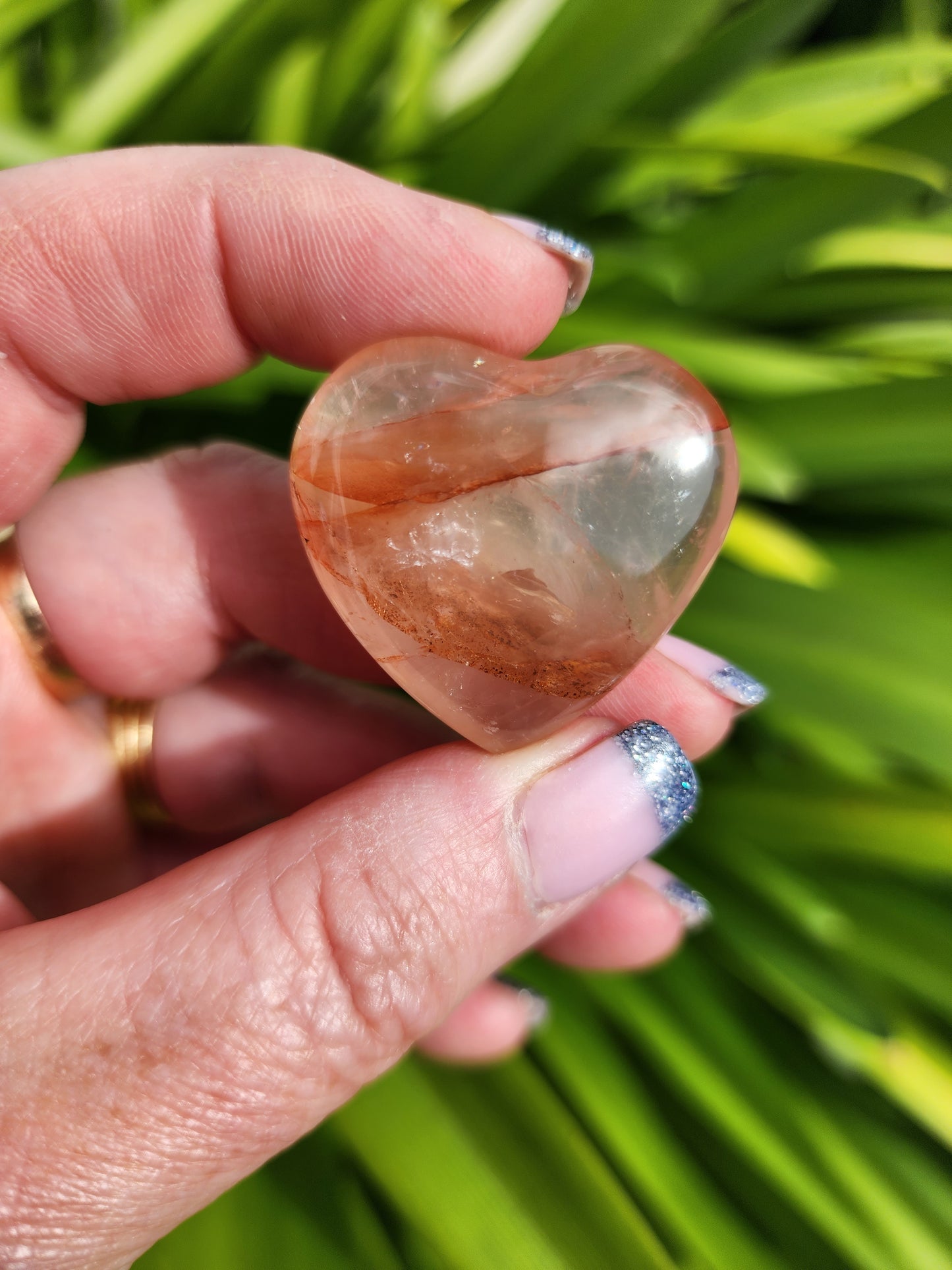 Fire Quartz Small Heart