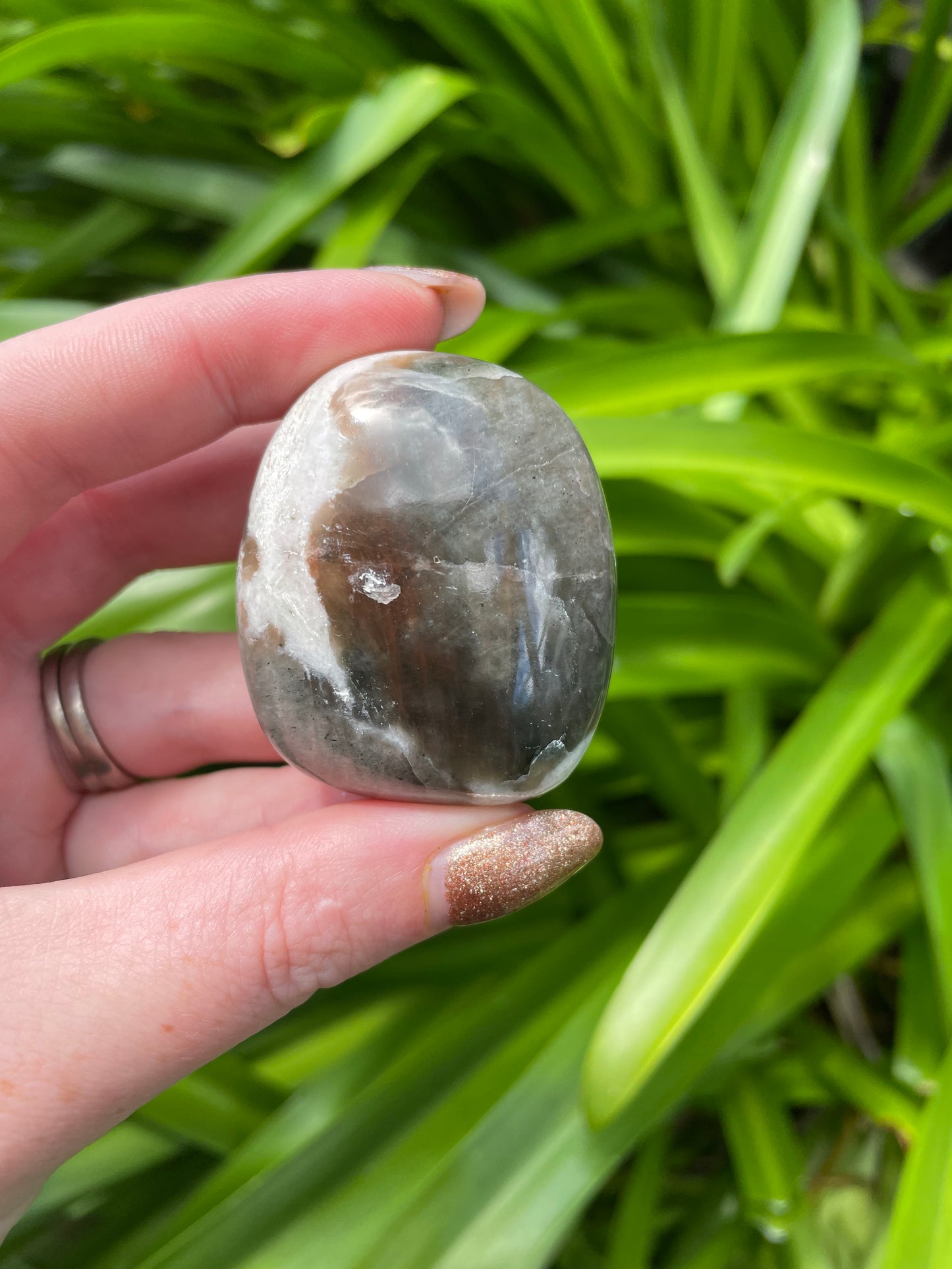 Polarity Moonstone Palm Stone D