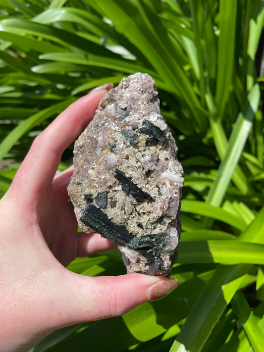 Lepidolite, Mica & Green Tourmaline Rough Piece