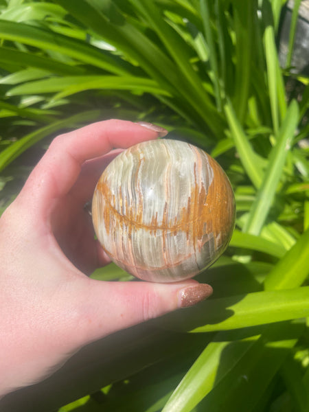 Banded Calcite Sphere Medium A