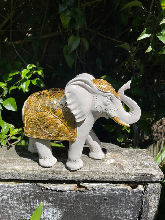 White & Gold Elephant