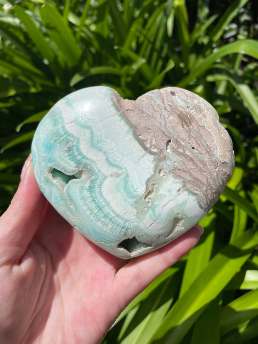 Blue Aragonite Heart A