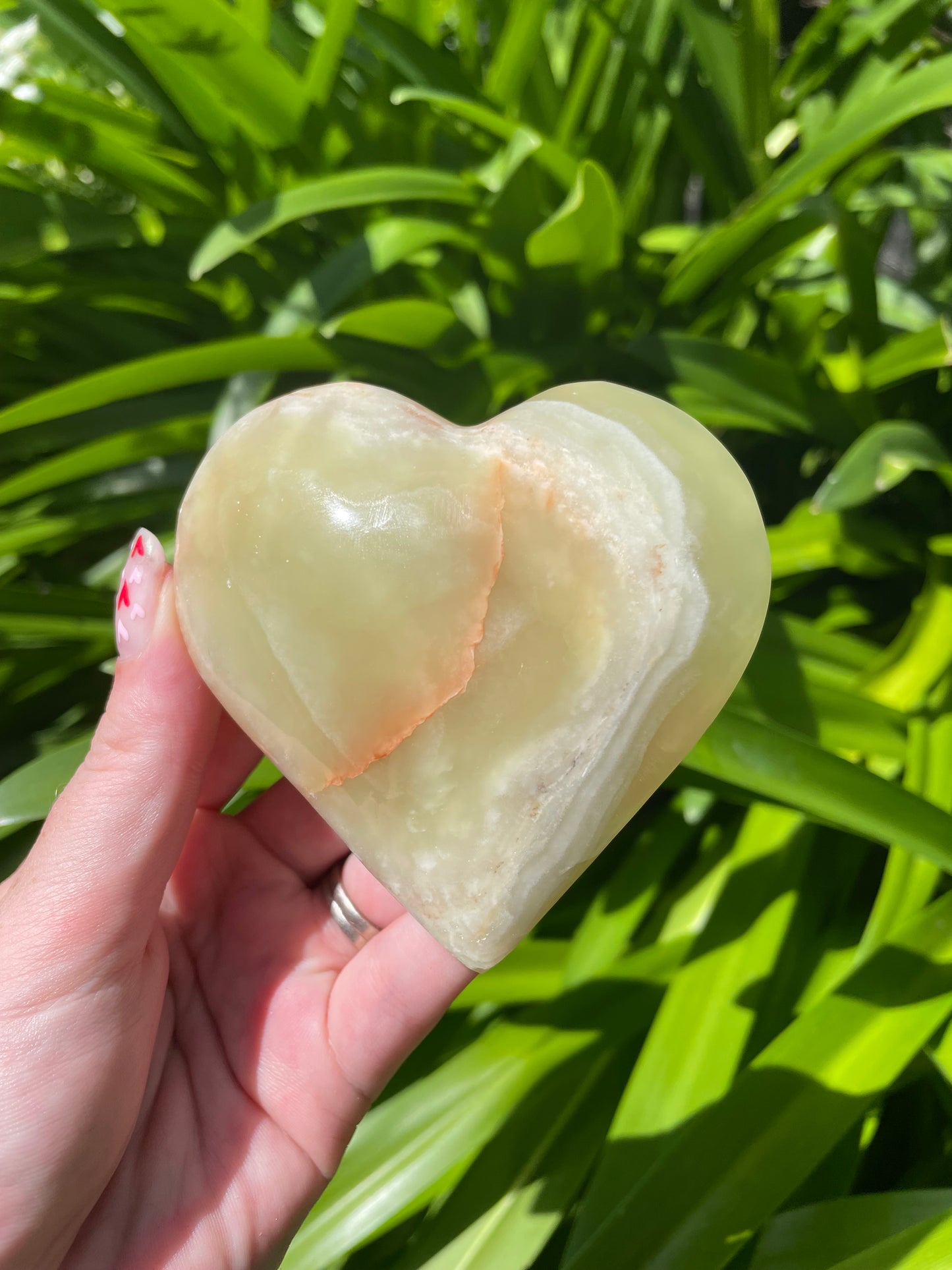 Banded Calcite Medium Heart B