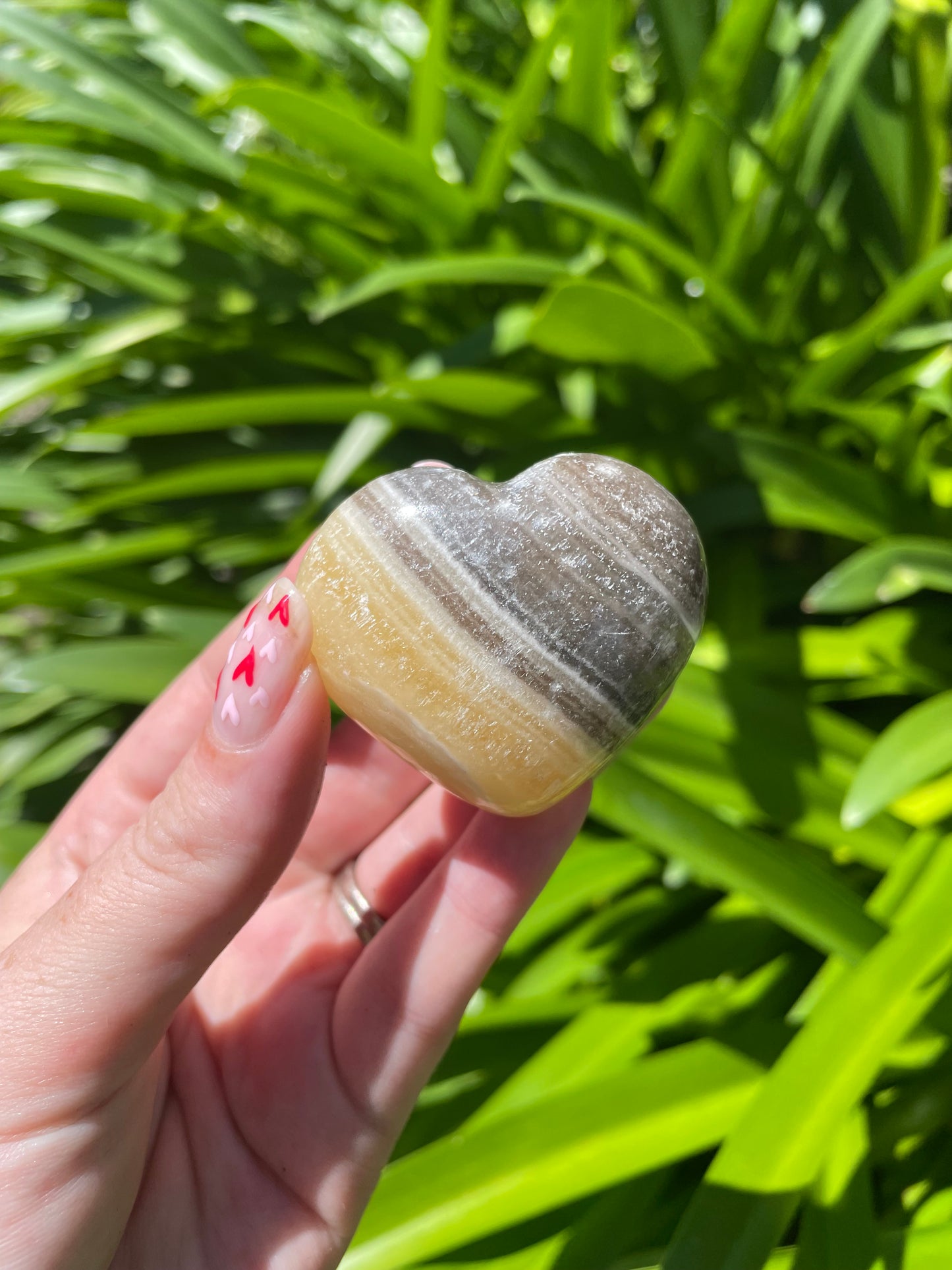 Zebra Calcite Heart A