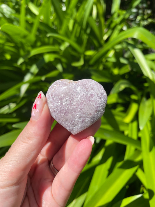 Lepidolite Heart A