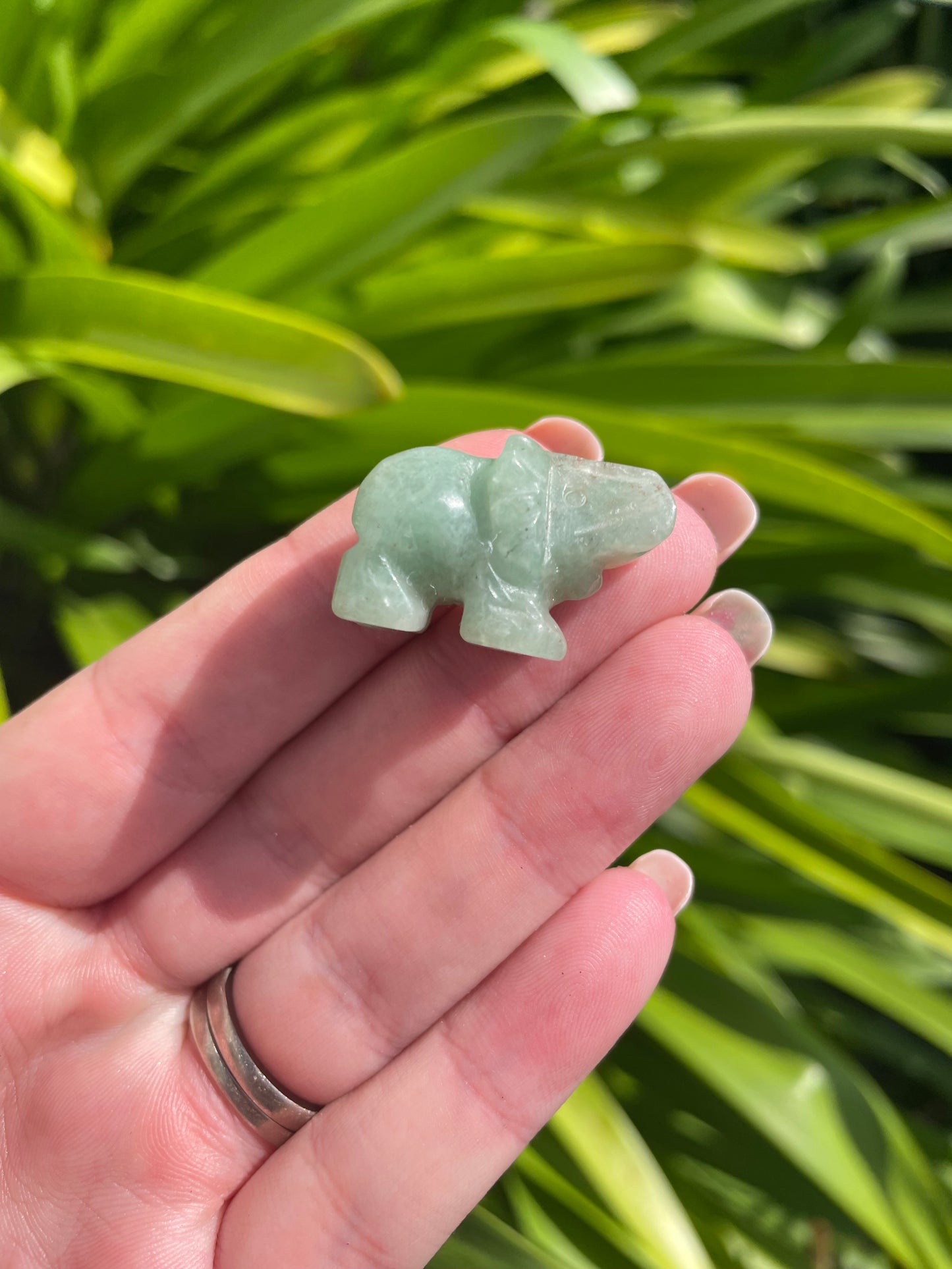 Green Aventurine Mini Elephant