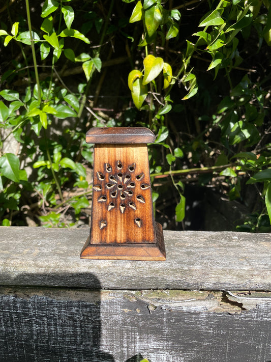 Wooden Square Cone Holder