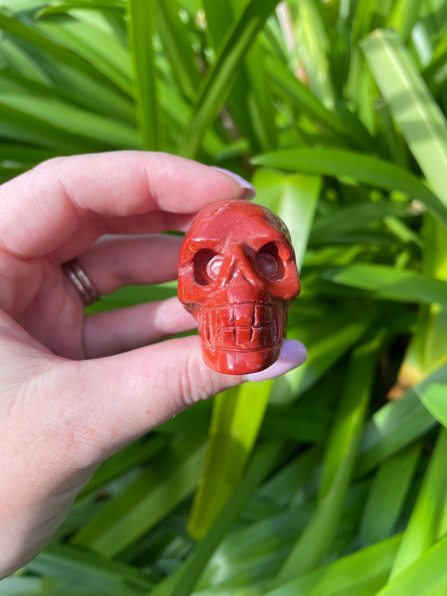 Red Jasper Skull Medium