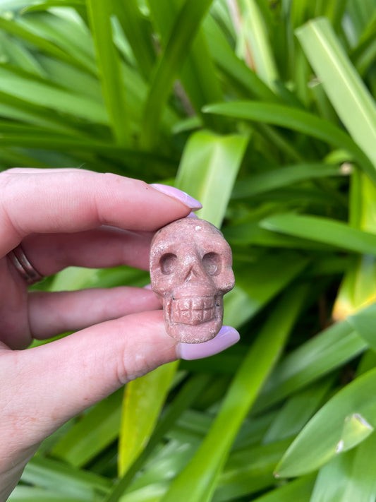 Rhodonite Skull Small