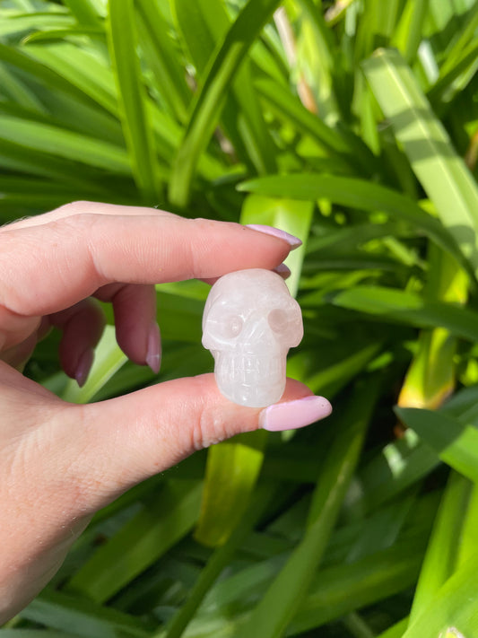 Rose Quartz Skull Small