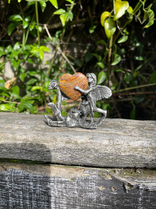 Fairy Pewter Heart Stand