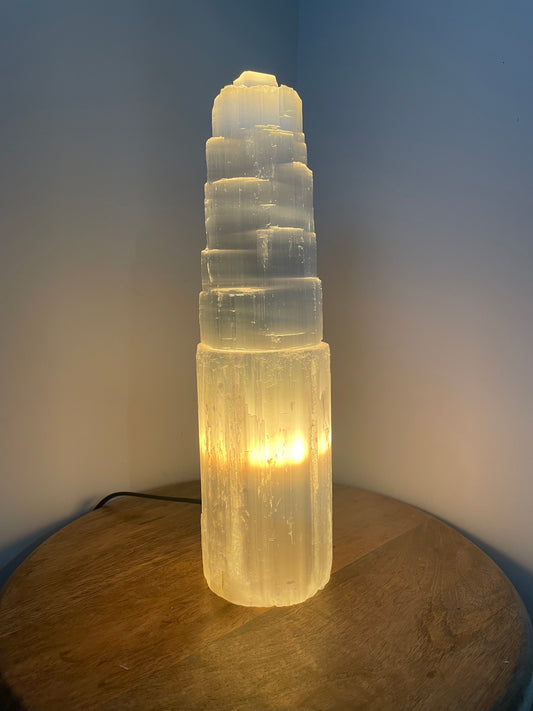 Selenite Tower Lamp XLarge 4kgs