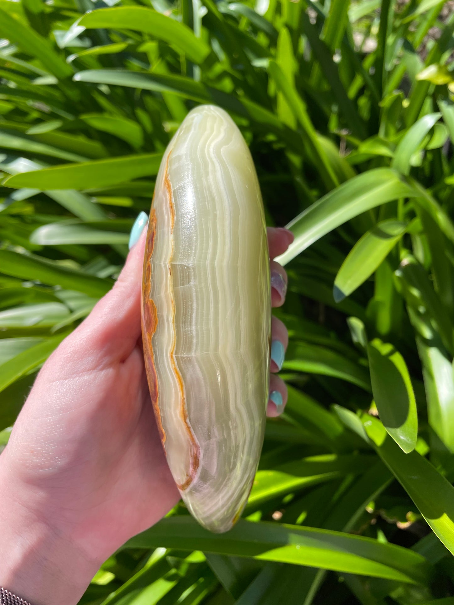 Banded Calcite Moon Large