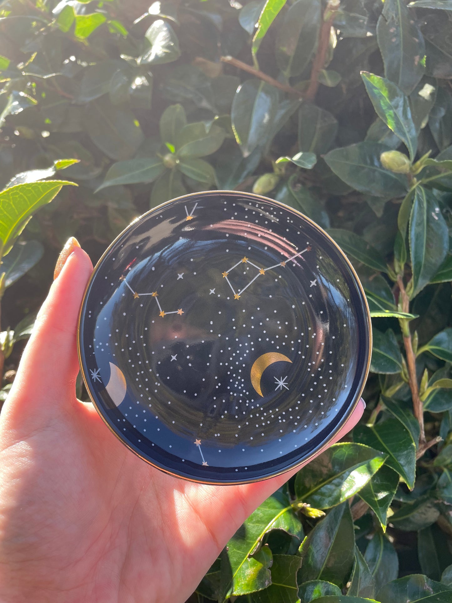 Ceramic Black Star Sign Trinket Dish