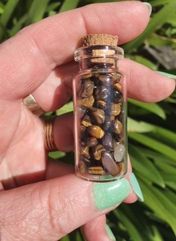 Tigers Eye Chip Bottle