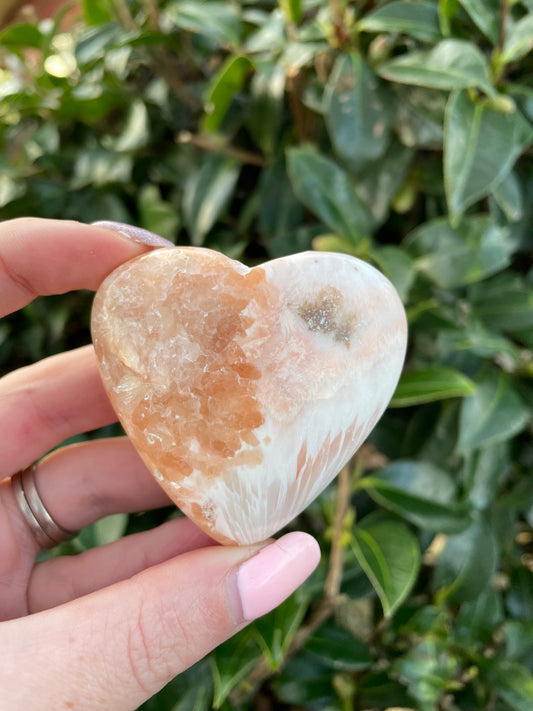 Pink Scolecite Heart