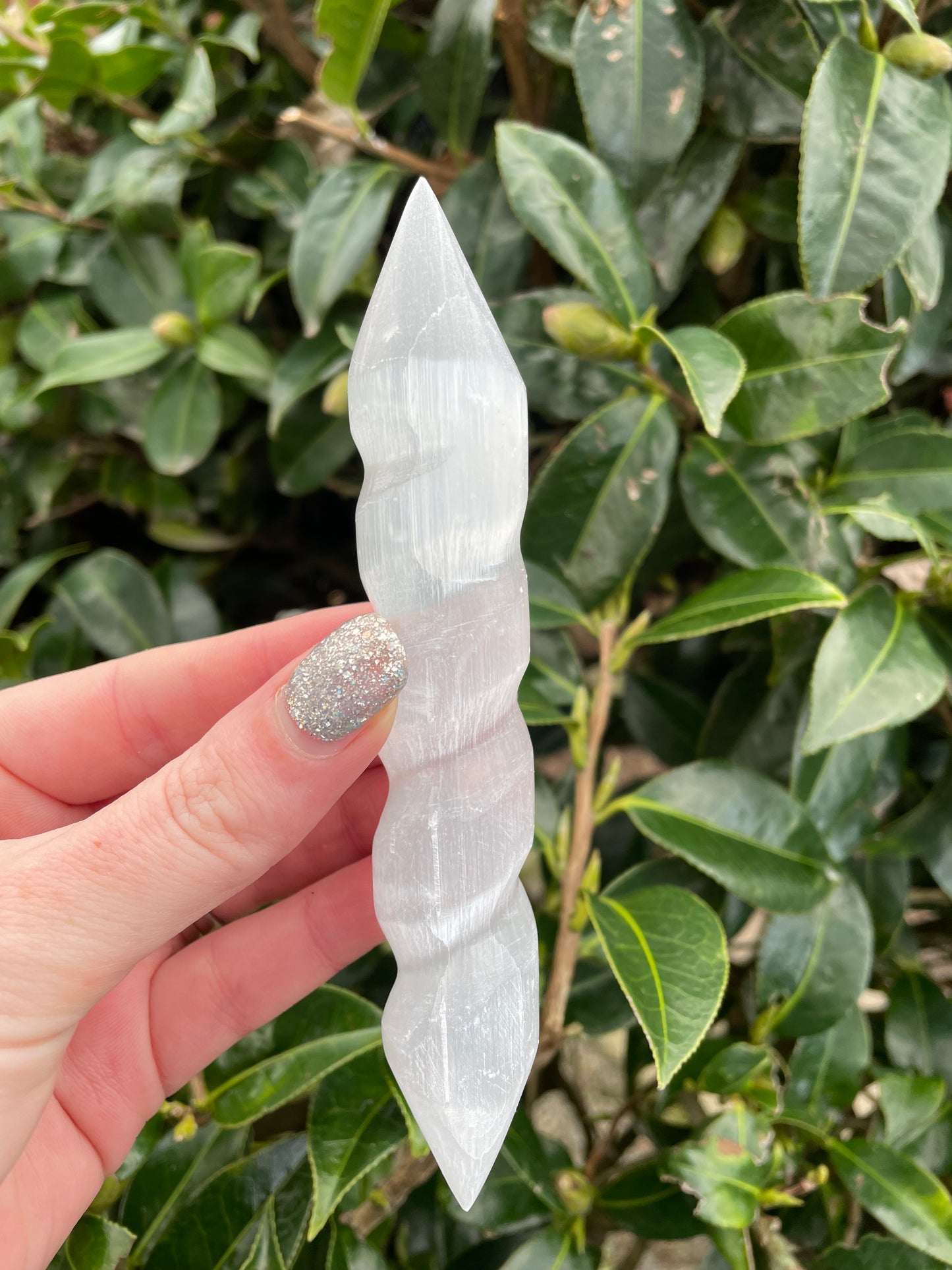 Selenite Twist Double Terminated Wand