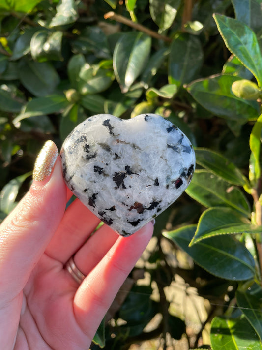 Rainbow Moonstone Heart A