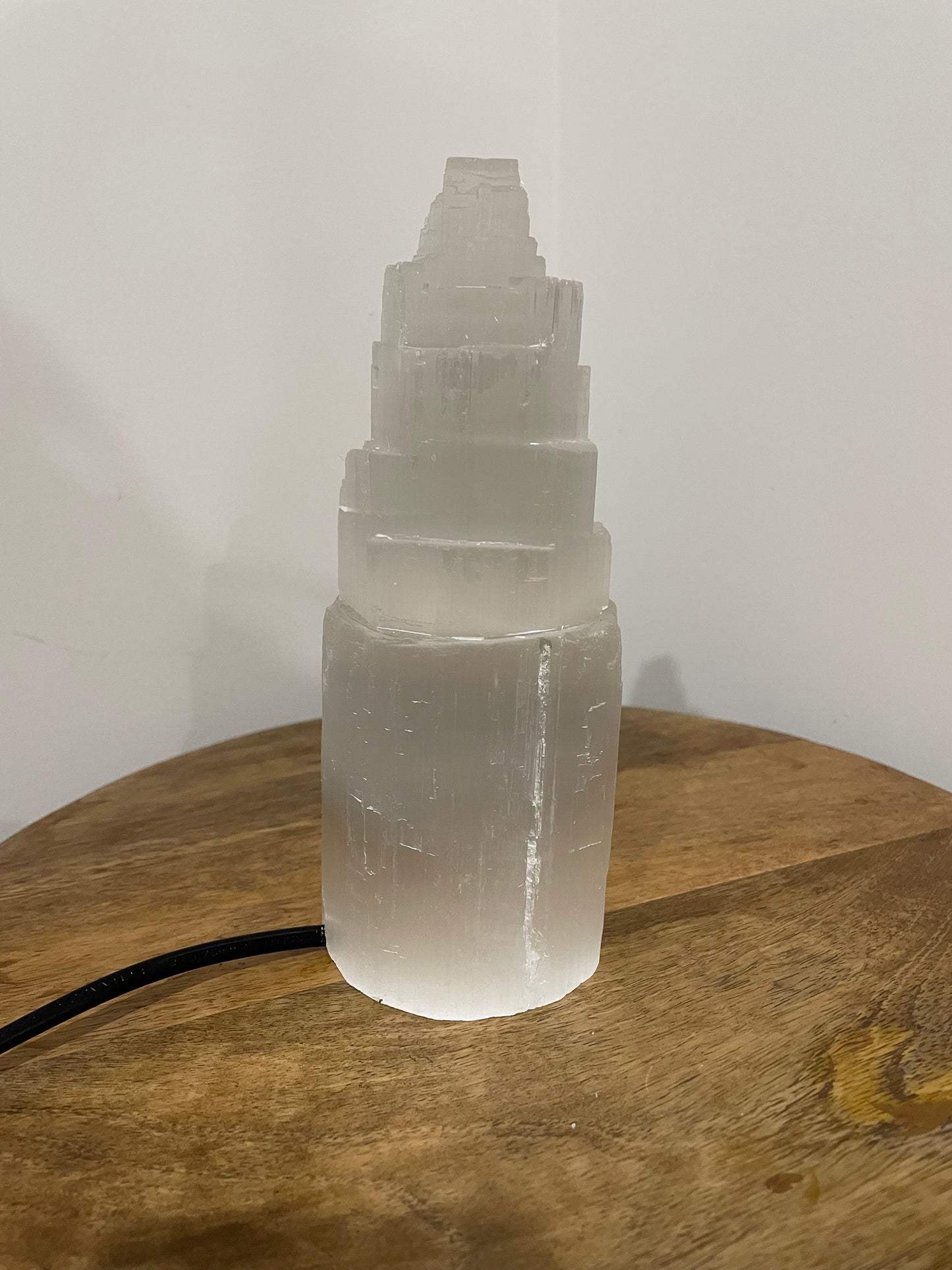 Selenite Tower Lamp Small